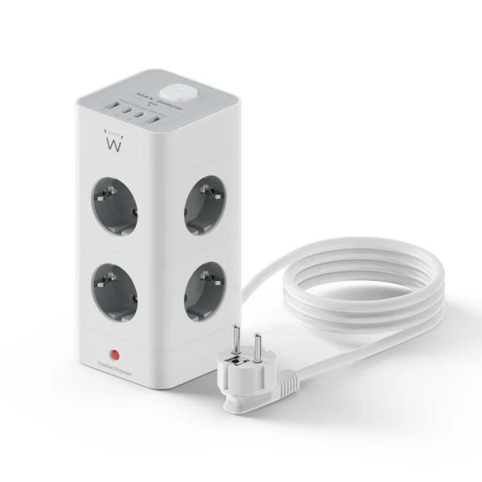 Rallonge 8 Tomas Schuko Ewent EW3864 Blanc 3680 W (2 m)