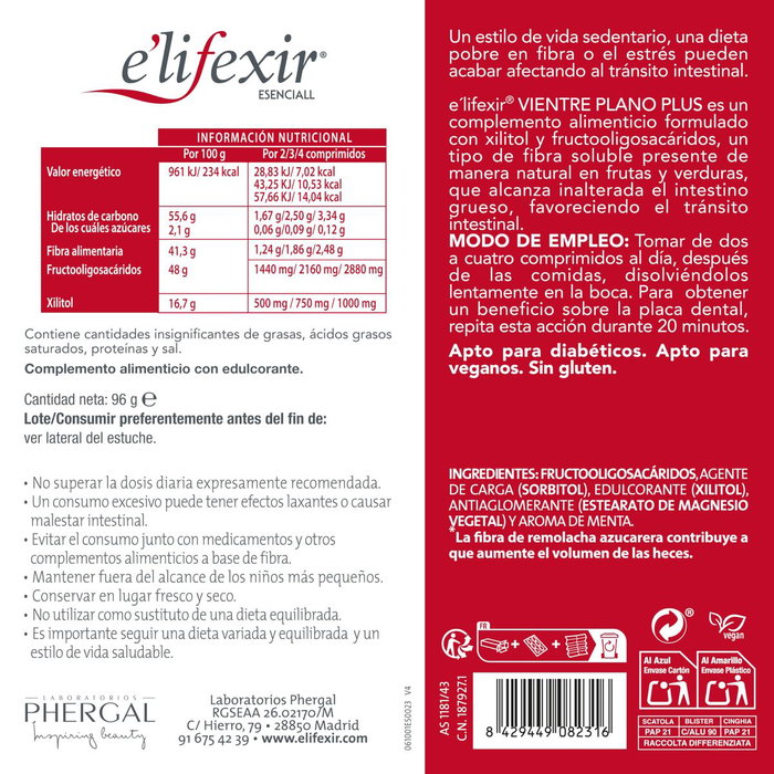 E'Lifexir SALUD Vientre Plano Plus 64 comprimés