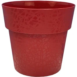Riviera Terea - Pot de fleurs décoratif Ø 58 cm - Rouge - Pour jardin, terrasse et intérieur