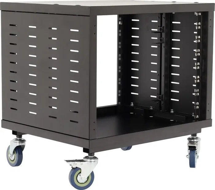 Algamaudio Rack de Studio Modulaire 8U avec Roues - Noir - Armoire Rack 19 Pouces