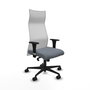Piqueras y Crespo Chaise de Bureau Albacete XL Gris et Blanc