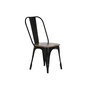 Chaise de Salle à Manger Home ESPRIT Noir Brun foncé Bois Métal 48 x 55 x 92 cm