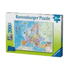 Ravensburger - Puzzle 200 pièces XXL Carte d'Europe - Pour enfants à partir de 8 ans - Garantie 2 ans