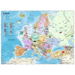 Ravensburger - Puzzle 200 pièces XXL Carte d'Europe - Pour enfants à partir de 8 ans - Garantie 2 ans