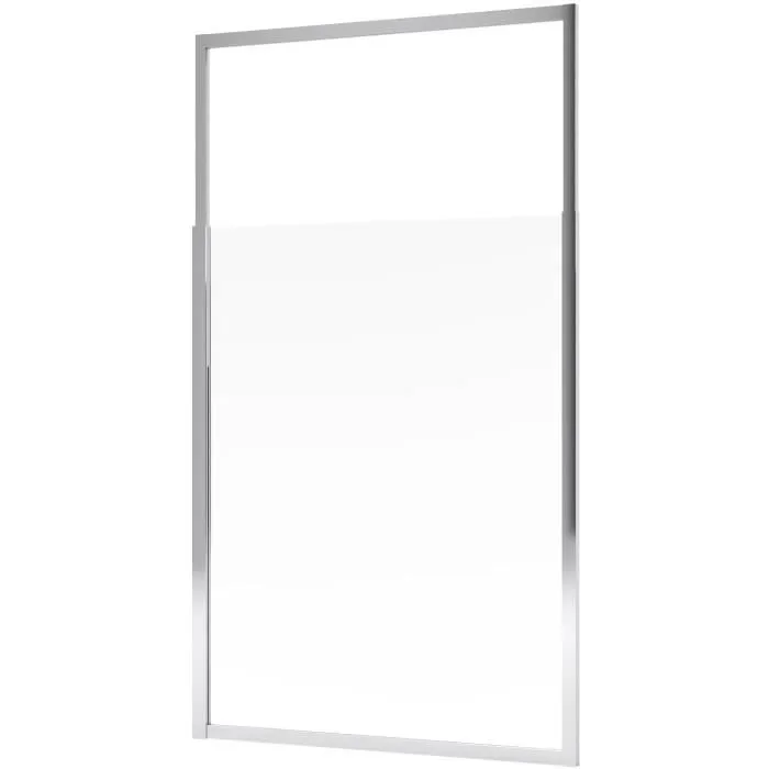 GELCO Pare Muret ONLY Chrome 80 cm Largeur, Hauteur Réglable 110-165 cm, Profils Aluminium, Panneau Verre Transparent pour Salle de Bain