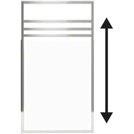 GELCO Pare Muret ONLY Chrome 80 cm Largeur, Hauteur Réglable 110-165 cm, Profils Aluminium, Panneau Verre Transparent pour Salle de Bain