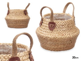GIFTDECOR Panier pliable en esparto avec anses Naturel