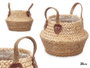 GIFTDECOR Panier pliable en esparto avec anses Naturel