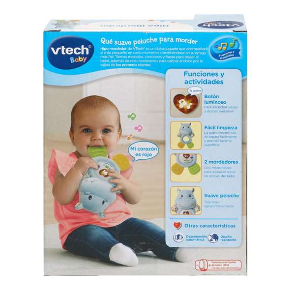 VTech - Hipo mordedor musical avec lumières, pour bébé de 3 à 24 mois - 14x18.5x6 cm VTech - Hipo mordedor musical avec lumières, pour bébé de 3 à 24 mois - 14x18.5x6 cm