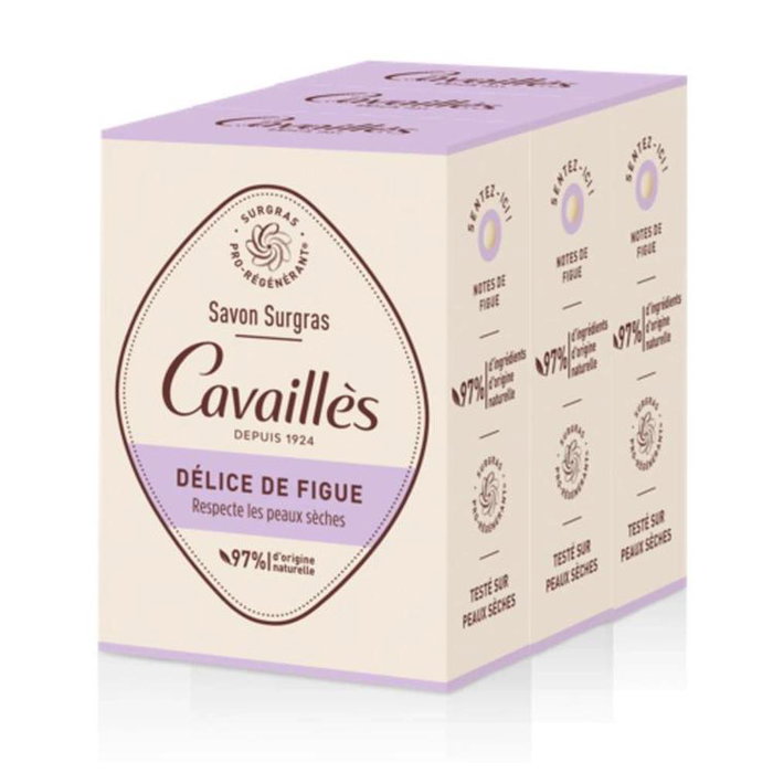 Roge Cavailles Savon Figue Délices, 3 pains de 200 g - Savonnette parfumée Roge Cavailles Savon Figue Délices, 3 pains de 200 g - Savonnette parfumée