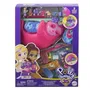Polly Pocket - Coffret 2 en 1 La Famille des Paresseux, sac surprise de voyage avec bandoulière, 2 figurines et 12 accessoires, jouet pour enfant dès 4 ans, HRD40