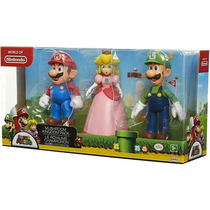 JAKKS PACIFIC Lot de 3 figurines Super Mario 10 cm