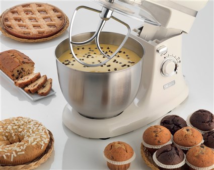Ariete 1588/04 Robot de cuisine vintage vert, bol inox, 10 vitesses + fonction pulse, avec accessoires
