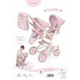 Decuevas Chaise double pliante multiposition pour poupées jusqu'à 52 cm, métal, plastique et polyester