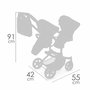 Decuevas Chaise double pliante multiposition pour poupées jusqu'à 52 cm, métal, plastique et polyester