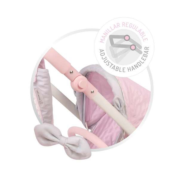 Decuevas Chaise double pliante multiposition pour poupées jusqu'à 52 cm, métal, plastique et polyester
