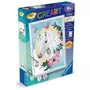 Ravensburger 25834 CreArt Kids - Kit de peinture par numéros Licorne fleurie, 18x24cm, pour enfant dès 9 ans, avec cadre