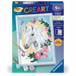 Ravensburger CreArt Kids Kit de peinture par numéros Licorne fleurie 18x24cm