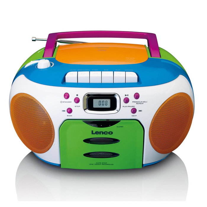 Lenco SCD-971 Radio FM portable avec lecteur CD et magnétophone Lenco SCD-971 Radio FM portable avec lecteur CD et magnétophone