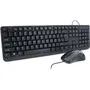 Mobility Lab Combo Clavier et Souris PC Filaire - Clavier 105 Touches avec Touches Multimédias, Souris Optique 1200 DPI - Noir
