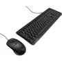 Mobility Lab Combo Clavier et Souris PC Filaire - Clavier 105 Touches avec Touches Multimédias, Souris Optique 1200 DPI - Noir