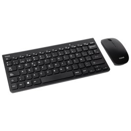 Tooq Ensemble Clavier Compact et Souris Slim Sans Fil Noir