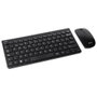 Tooq Ensemble Clavier Compact et Souris Slim Sans Fil Noir