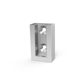 HERRAJES ALK Support de tube latéral ECO 30-12 OPTIMA Argent mat (Pack de 2)