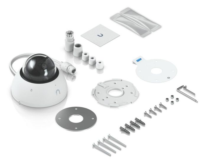 Ubiquiti Caméra dôme extérieure 4K 8MP IP66 PoE avec IA, audio et vision nocturne IR - Vandal-proof et tout temps - Angle ultra-large