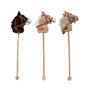 Pepri Cheval Postillon en peluche avec Son et Mouvement, 95 cm, Marron Crème