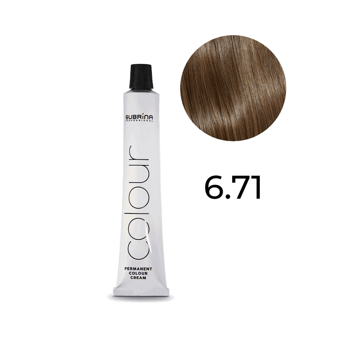 Subrina Professional Essential Colour Teinture permanente pour cheveux 6/71 Dark Ashy Chestnut Blonde 100 ml Subrina Professional Essential Colour Teinture permanente pour cheveux 6/71 Dark Ashy Chestnut Blonde 100 ml