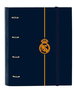 Safta - Carpeta 4 ani 35mm c/recambio - Classeur avec intercalaires Real Madrid 2ème équipement 24/25 - 27x32x3.5 cm - Produit en espagnol
