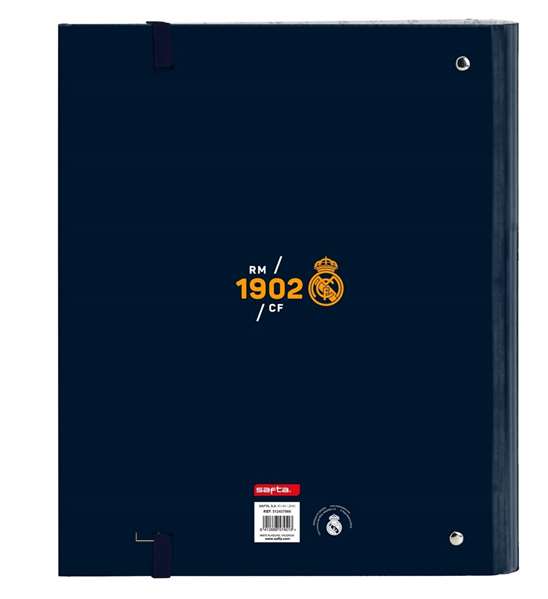 Safta - Carpeta 4 ani 35mm c/recambio - Classeur avec intercalaires Real Madrid 2ème équipement 24/25 - 27x32x3.5 cm - Produit en espagnol Safta - Carpeta 4 ani 35mm c/recambio - Classeur avec intercalaires Real Madrid 2ème équipement 24/25 - 27x32x3.5 cm - Produit en espagnol