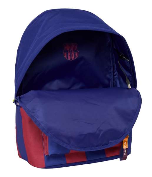 Safta Mochila double pour ordinateur portable 15,6 pouces avec charge USB, design F.C. Barcelona 1er équipement 25/26, 31x44x18 cm