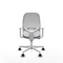 PIQUERAS Y CRESPO Chaise de Bureau Cilanco Synchro Gris Maille Blanc