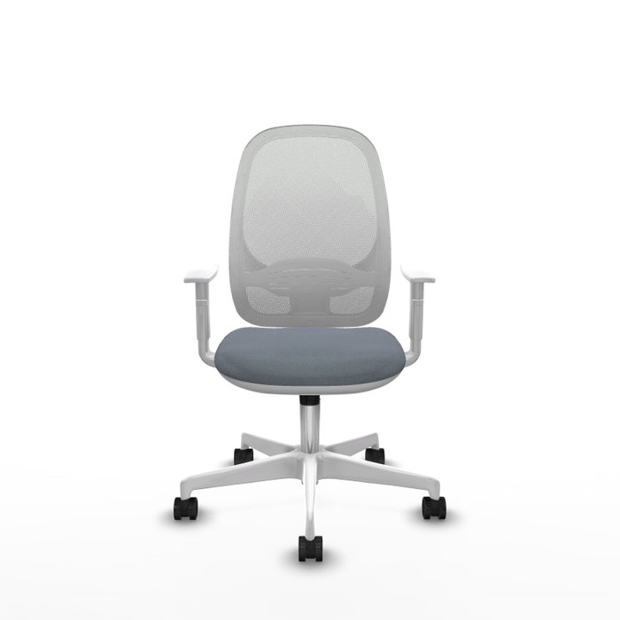 PIQUERAS Y CRESPO Chaise de Bureau Cilanco Synchro Gris Maille Blanc