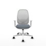 PIQUERAS Y CRESPO Chaise de Bureau Cilanco Synchro Gris Maille Blanc