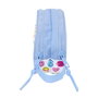 Trousse Fourre-Tout Double Smiley Joyful Multicouleur Bleu clair 21 x 8 x 6 cm