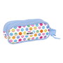 Trousse Fourre-Tout Double Smiley Joyful Multicouleur Bleu clair 21 x 8 x 6 cm