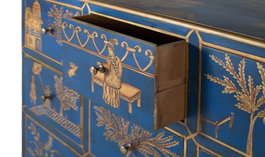GINER Y COLOMER Commode à 9 tiroirs peinte à la main - Bleu