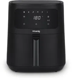 Hkoenig Friteuse sans huile FRY860 - 6 litres - 1500W - 6 programmes (friture, grill, rôtisserie) - Écran tactile - Panier lave-vaisselle
