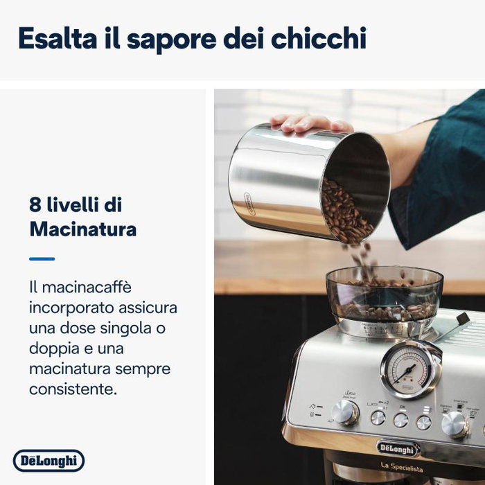 DeLonghi La Specialista Arte EC9155.MB Machine à Café avec Mousseur à Lait 15 Bar Black Metal DeLonghi La Specialista Arte EC9155.MB Machine à Café avec Mousseur à Lait 15 Bar Black Metal