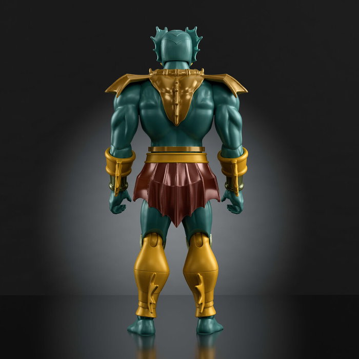MATTEL Mer-Man - Figurine articulée 14cm - Collection Origins Master of the Universe - +16 points d'articulation, trident et épée inclus