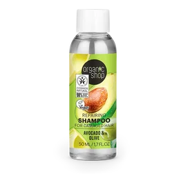 ORGANIC SHOP Shampooing Réparateur Cheveux Abîmés Avocat et Olive 50 ml