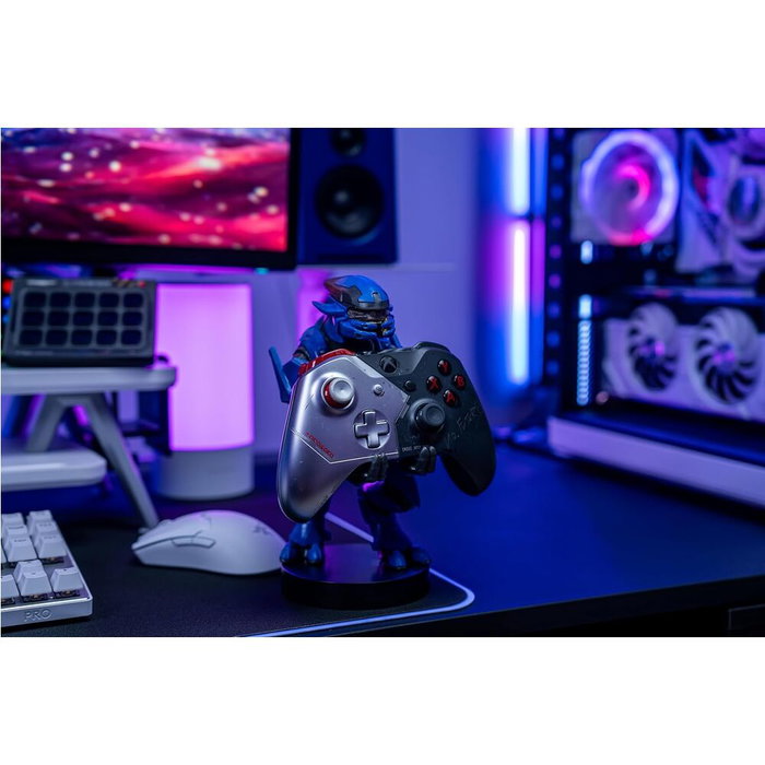 EXQUISITE GAMING Support de Charge Figuratif Cable Guy Elite Mercenary Halo 21 cm - Compatible PS5 DualSense, Xbox Series, iPhone