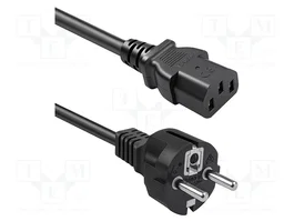 QOLTEC Câble d'alimentation H05VV-F 3G1mm2 CEE 7/7 vers IEC C13 3m