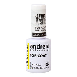 Andreia - Vernis Gel Top Coat All In One extra résistant - Effet glossy durable - Vegan - 10.5 mL - Compatible LED et UV