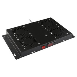 Lanview Module de ventilateur Logon 4 FANS avec thermostat numérique noir