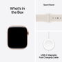 Apple Watch Series 11 GPS 42mm Boîtier en Aluminium Or Rose - Bracelet Sport Band Light Blush S/M