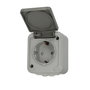 WOLFPACK LINEA PROFESIONAL Base Schuko avec couvercle gris